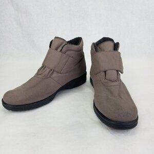 Toe Warmers Canada Active Boots Women's Sz 11 Lined Ankle Hook Loop Taupe Winter